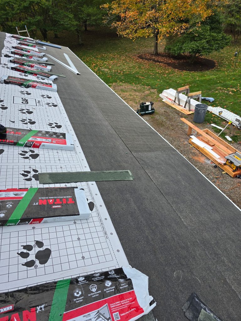 installation of new roof