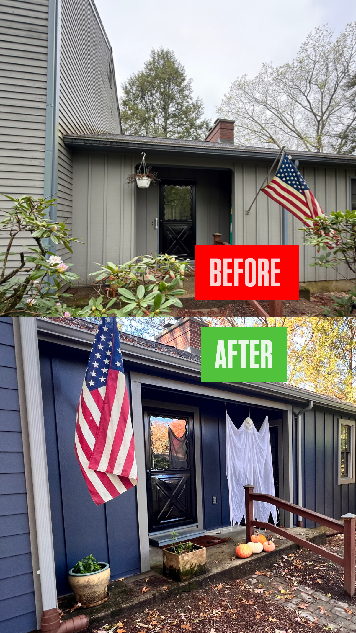 front view of our siding installation in Old Lyme