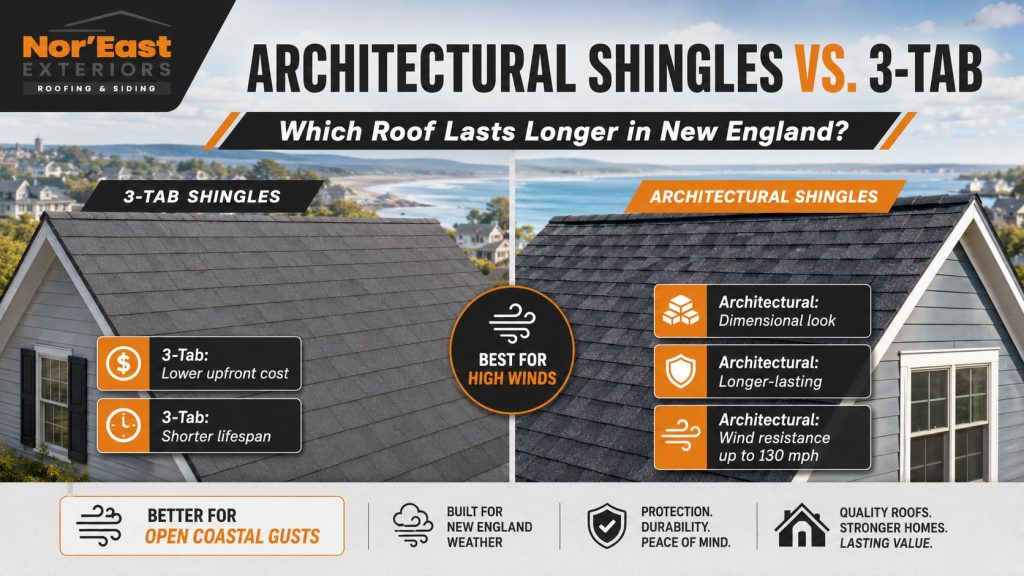 architectural shingles vs 3 tab in CT